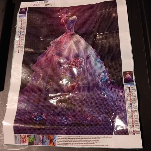 Other - Elegant Purple Ballgown Diamond Art 30x40